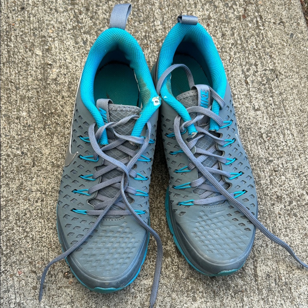 Nike Gray and Blue Men's Shoes